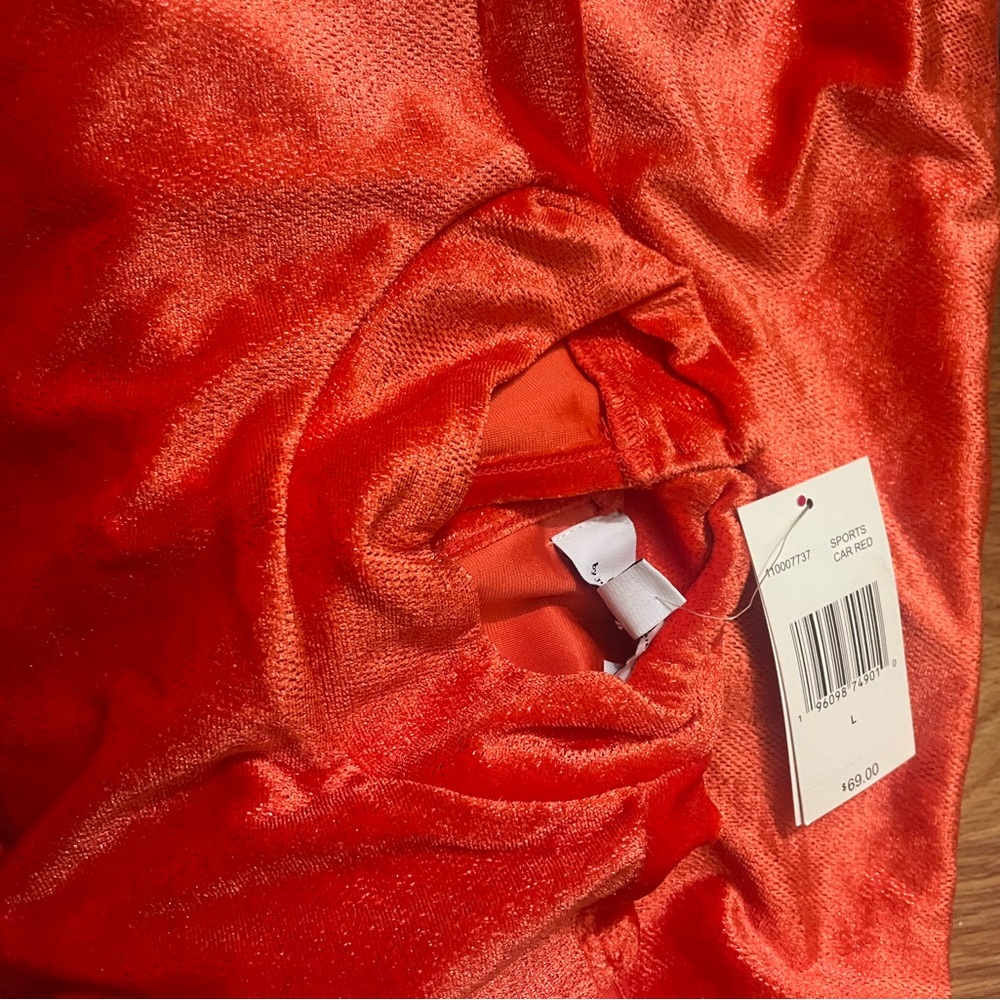 Cold Shoulder Red Dress - Picture 4 of 4